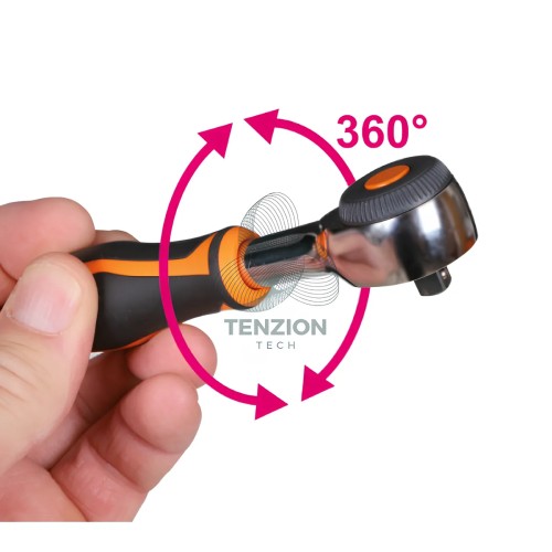 Cricchetto Reversibile Rotante Attacco Quadro Maschio 1/2"