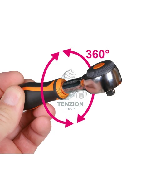 Cricchetto Reversibile Rotante Attacco Quadro Maschio 1/2"