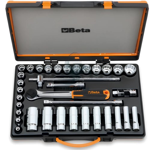 Set 30 Chiavi A Bussola Poligonali E Accessori 1/2"
