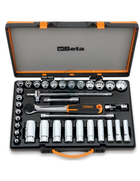 Set 30 Chiavi A Bussola Poligonali E Accessori 1/2"
