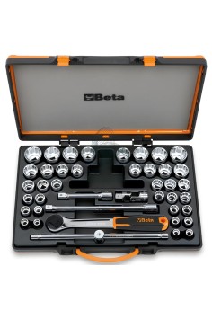 Set 37 Chiavi A Bussola Poligonali E Accessori 1/2"