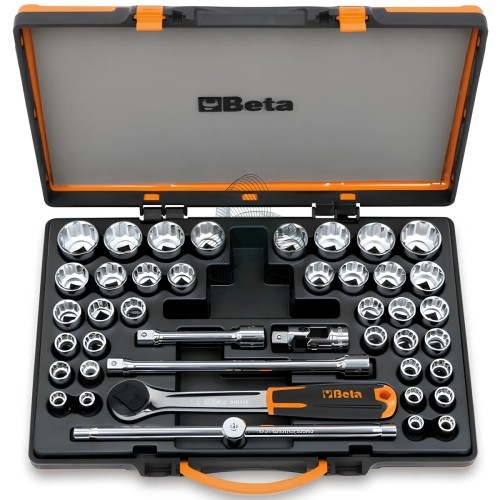 Set 37 Chiavi A Bussola Poligonali E Accessori 1/2"