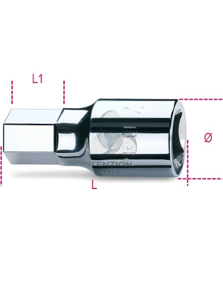 Chiave A Bussola Maschio Esagonale 3/4"