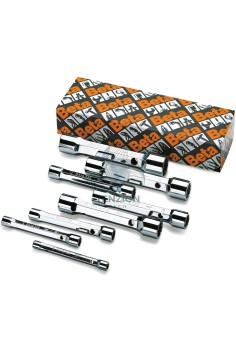 Set 8 Chiavi A Tubo Doppie Poligonali Serie Pesante 6x7-20x22mm
