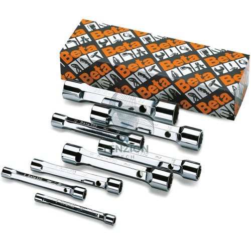 Set 8 Chiavi A Tubo Doppie Poligonali Serie Pesante 6x7-20x22mm