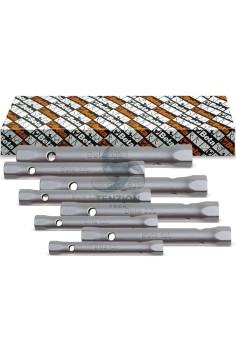 Set 8 Chiavi A Tubo Doppie Esagonali Serie Leggera 6x7-20x22mm