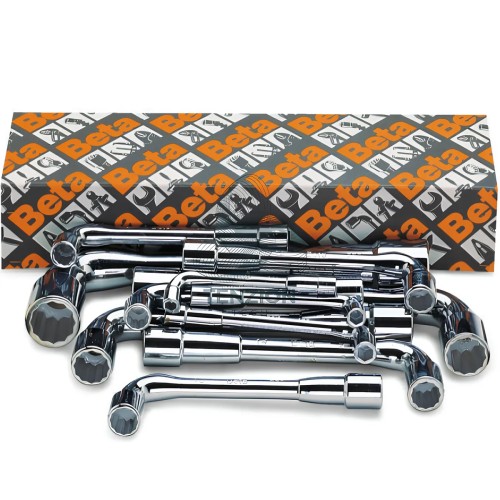 Set 11 Chiavi A Pipa Doppie Esagonali Poligonali 6-22mm