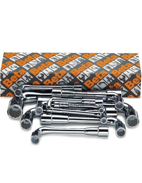 Set 11 Chiavi A Pipa Doppie Esagonali Poligonali 6-22mm