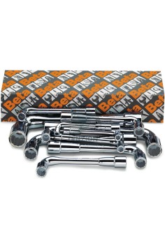 Set 17 Chiavi A Pipa Doppie Esagonali Poligonali 6-22mm
