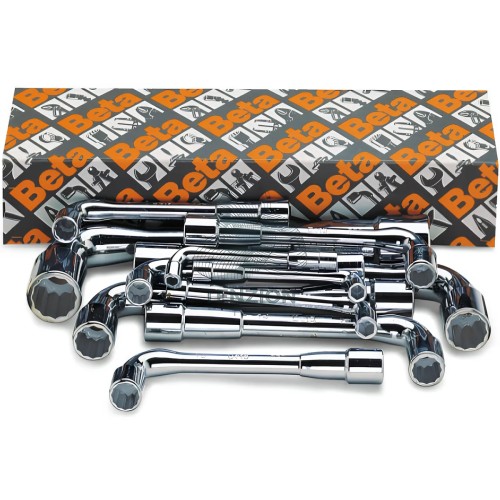 Set 17 Chiavi A Pipa Doppie Esagonali Poligonali 6-22mm