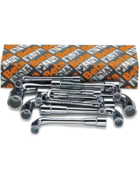 Set 17 Chiavi A Pipa Doppie Esagonali Poligonali 6-22mm