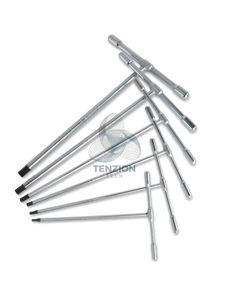 Set 6 Chiavi A T Maschio Esagonale Asta Fissa 3-10mm