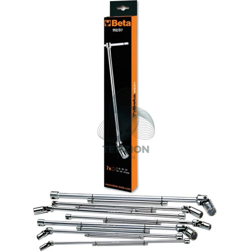 Set 7 Chiavi A T Bussole Esagonali Snodate 7-17mm