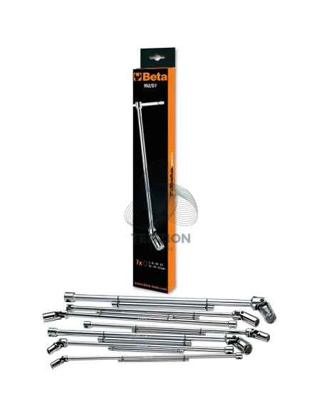 Set 7 Chiavi A T Bussole Esagonali Snodate 7-17mm
