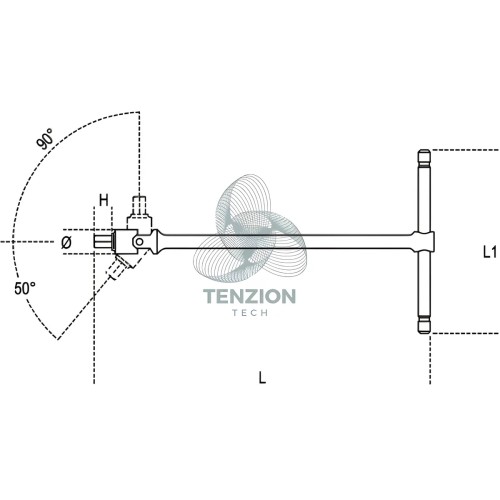 Chiave A T Maschio Torx Snodata