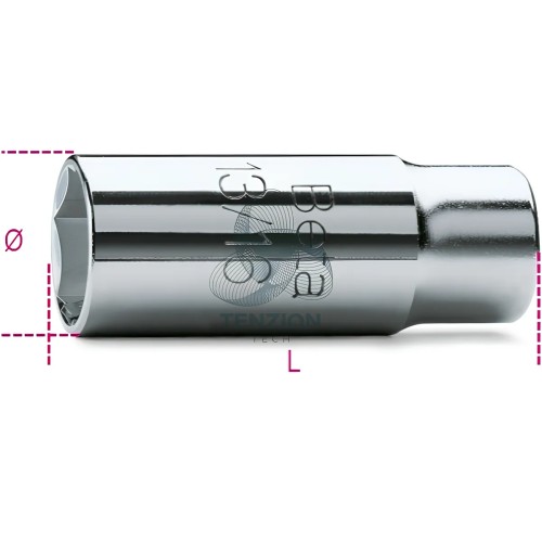 Chiave A Bussola Attacco Quadro Femmina 1/2" Per Candele