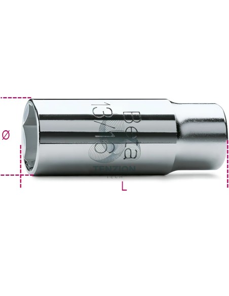 Chiave A Bussola Attacco Quadro Femmina 1/2" Per Candele