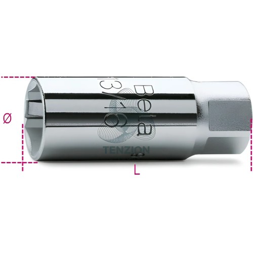 Chiave A Bussola Attacco Quadro Femmina 3/8" Per Candele