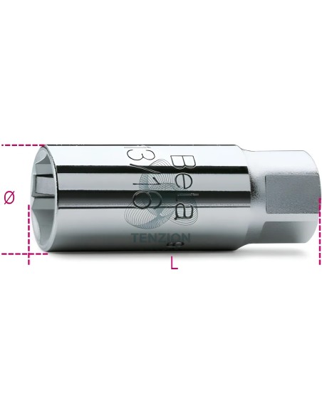 Chiave A Bussola Attacco Quadro Femmina 3/8" Per Candele