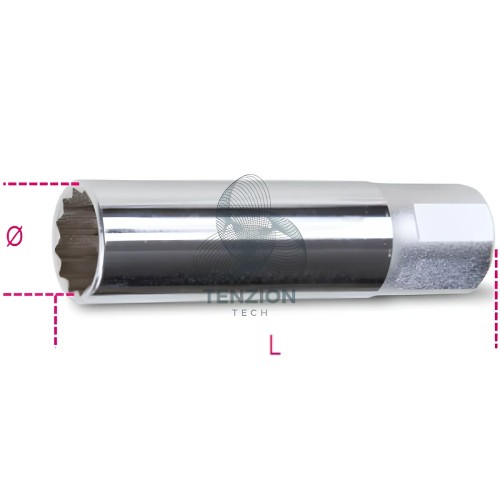 Chiave A Bussola Attacco Quadro Femmina 3/8" Per Candele
