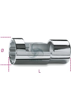 Chiave A Bussola Attacco Quadro Femmina 1/2" Per Iniettori Diesel 27mm 2