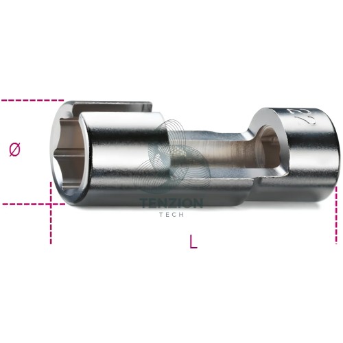 Chiave A Bussola Attacco Quadro Femmina 1/2"  Per Sonda Lambda
