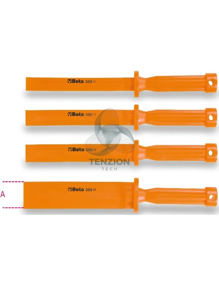 Set 4 Scalpelli In Plastica Antigraffio 19-38mm