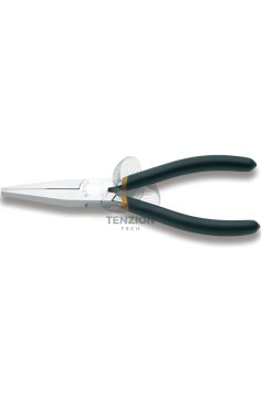 Pinza A Becchi Piatti Lunghi Zigrinati Manici PVC Antiscivolo