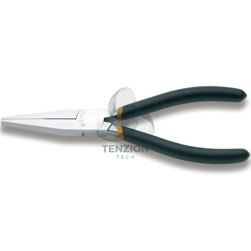 Pinza A Becchi Piatti Lunghi Zigrinati Manici PVC Antiscivolo