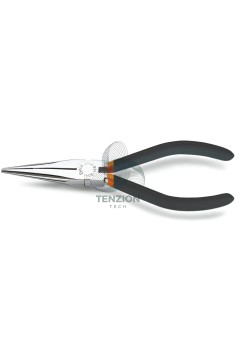 Pinza A Becchi Mezzotondi Lunghissimi Zigrinati Manici PVC Antiscivolo