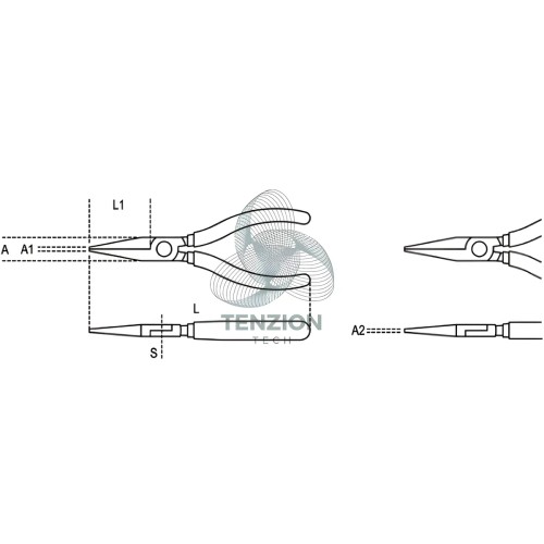 Pinza A Becchi Tondi Lunghi Manici PVC Antiscivolo