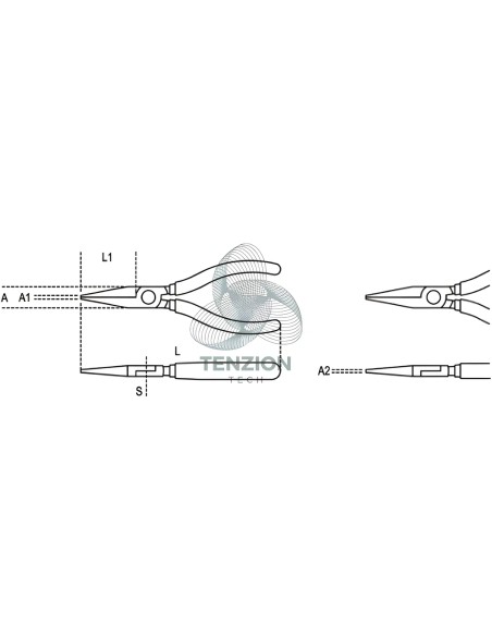 Pinza A Becchi Tondi Lunghi Manici PVC Antiscivolo