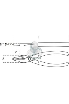 Pinza A Becchi Dritti Per Anelli Elastici Fori Manici PVC Antiscivolo 2