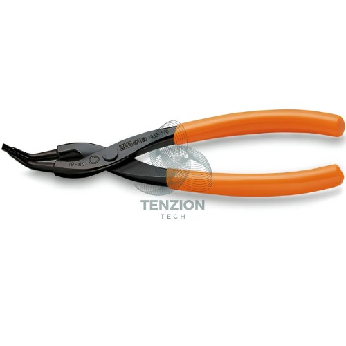 Pinza A Becchi Piegati 45° Per Anelli Elastici Fori Manici PVC Antiscivolo