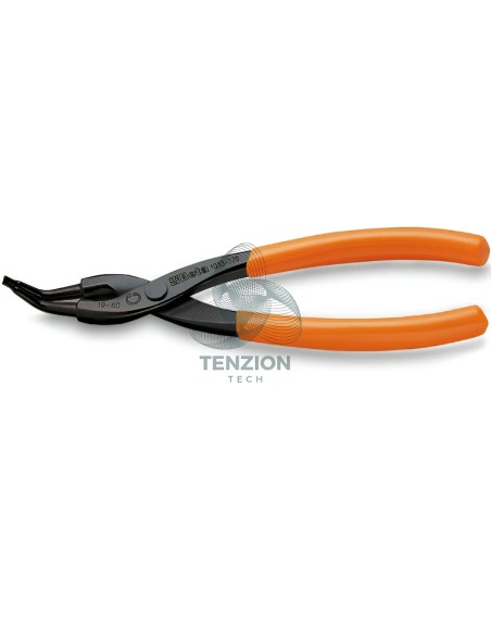 Pinza A Becchi Piegati 45° Per Anelli Elastici Fori Manici PVC Antiscivolo