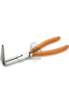 Pinza A Becchi Piegati 90° Lunghi Per Anelli Elastici Fori 190mm Manici PVC Antiscivolo