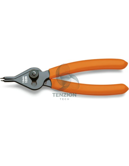 Pinza Reversibile A Becchi Dritti Per Anelli Elastici Fori Alberi 150mm Manici PVC Antiscivolo