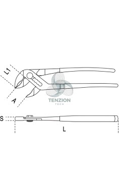 Pinza Regolabile Fosfatata Cerniera Sovrapposta 250mm Manici PVC Antiscivolo 2