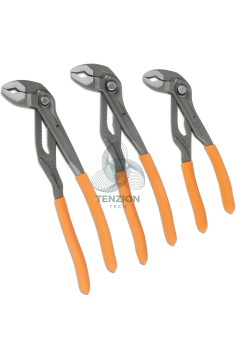 Set 3 Pinze Regolabili A Pulsante Manici PVC Antiscivolo 180-300mm