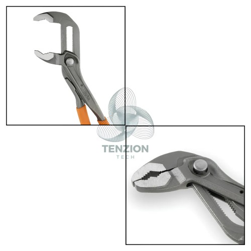 Set 3 Pinze Regolabili A Pulsante Manici PVC Antiscivolo 180-300mm