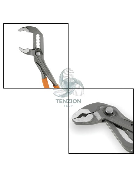 Set 3 Pinze Regolabili A Pulsante Manici PVC Antiscivolo 180-300mm