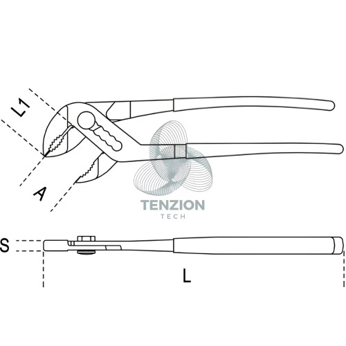 Pinza Regolabile Cerniera Chiusa Manici PVC Antiscivolo
