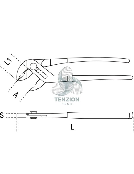 Pinza Regolabile Cerniera Chiusa Manici PVC Antiscivolo