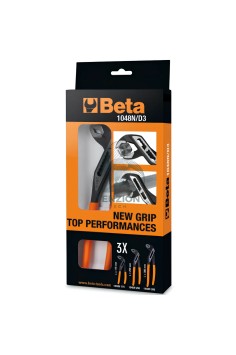Set 3 Pinze Regolabili Cerniere Chiuse Manici PVC Antiscivolo 175-300mm