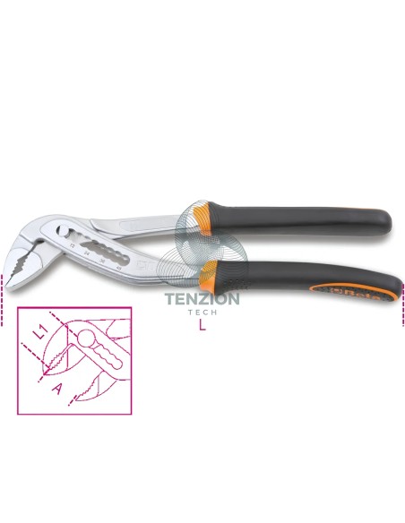 Pinza Regolabile Cerniera Chiusa 250mm Impugnatura Bimateriale