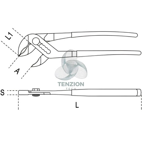 Pinza Regolabile Cerniera Chiusa Verniciata