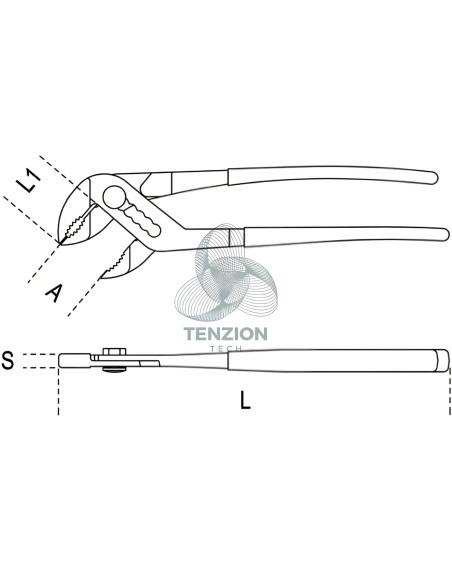 Pinza Regolabile Cerniera Chiusa Verniciata