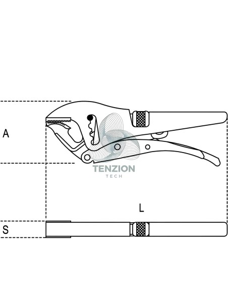 Pinza Autobloccante Doppia Regolazione Ganascia Oscillante