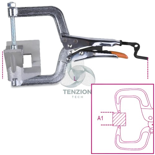 Pinza Regolabile Autobloccante Bloccaggio 90°
