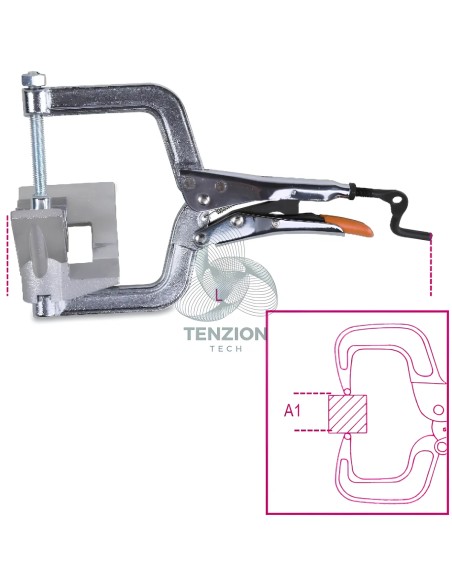 Pinza Regolabile Autobloccante Bloccaggio 90°